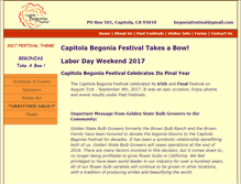 Tablet Screenshot of begoniafestival.com